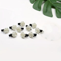10pcs Mini Roses Hair Clips Bridal Hair Jewelry Wedding Accessories DIY Bride
