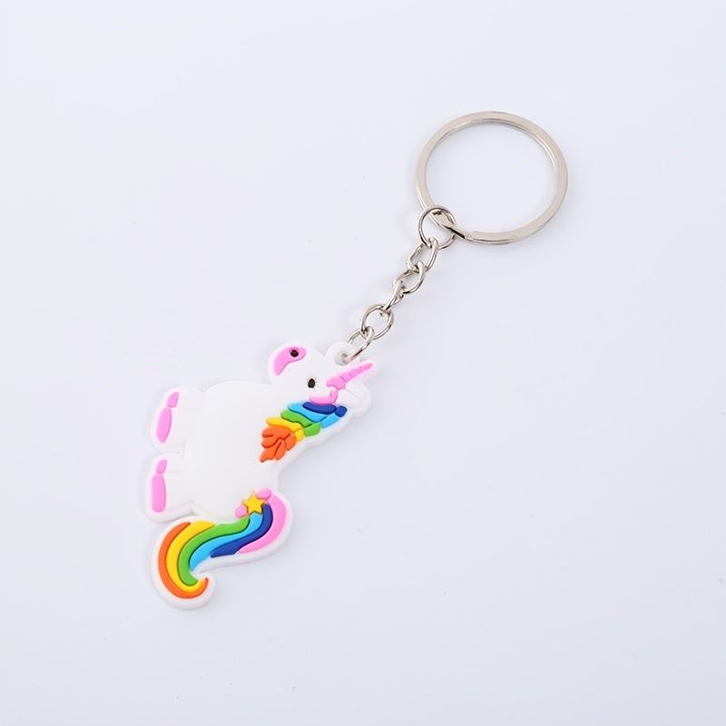 12pcs Silicone Unicorn Keychains - Perfect Gift