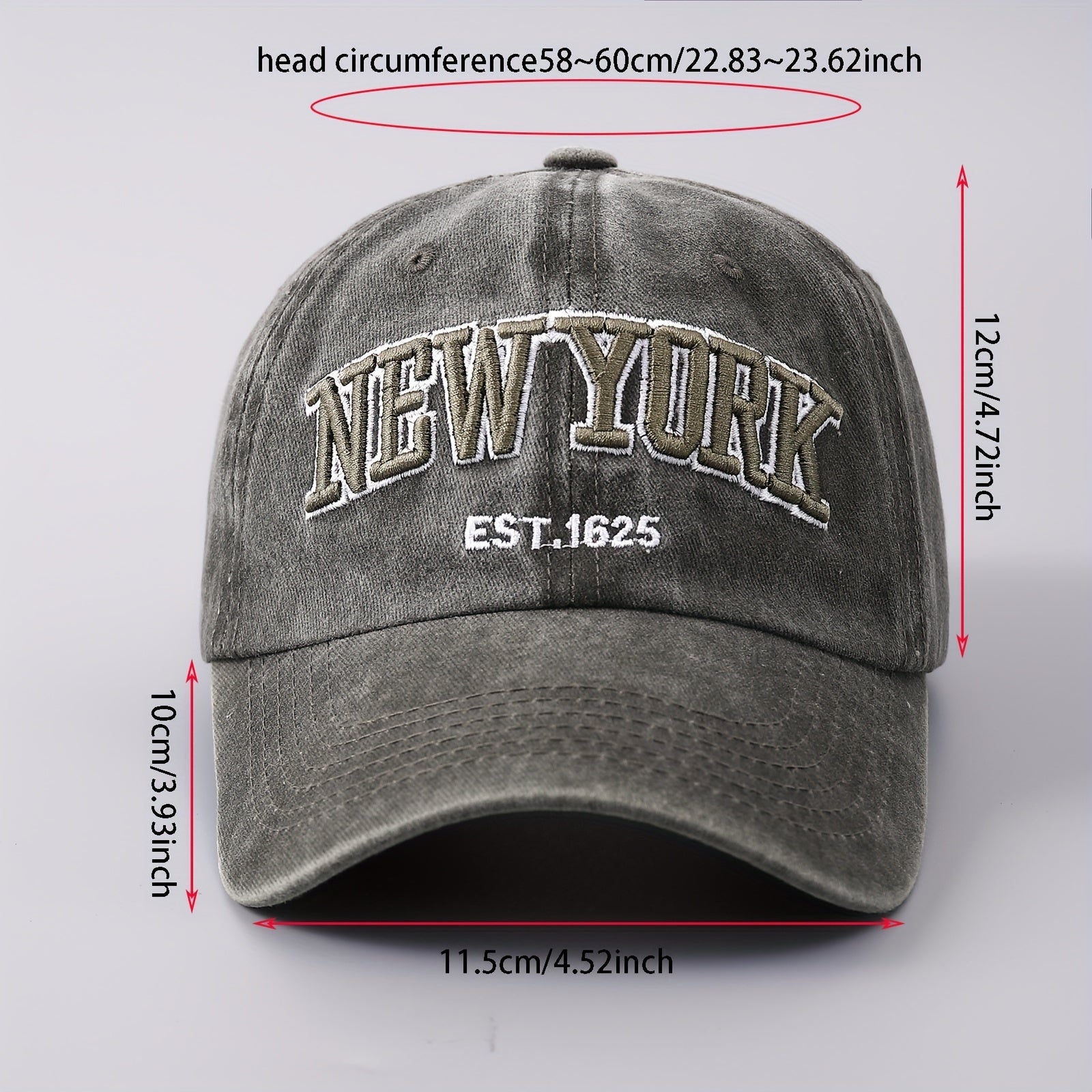 Embroidered NY Alphabet Flag Baseball Cap Curved Brim Sunshade Hat
