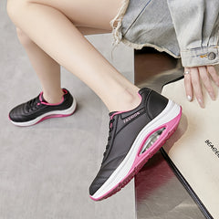Air Cushion Faux Leather Running Shoes
