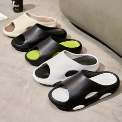 Men's Platform Slides Open Toe Slip On Soft Sole Slippers
