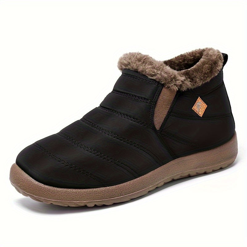 Women's Fluffy Ankle Boots Soft Sole Platform Plush Lining Warm Winter