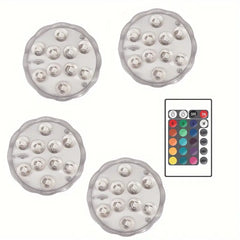 4pcs IP68 Waterproof Diving Light Christmas Decoration LED Pool Light