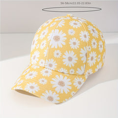 Men's Flower Sun Hat Baseball Cap for Running Outdoor Activities