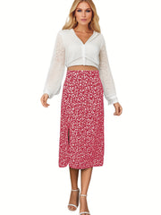 Ditsy Floral Print Maxi Skirt High Waist Summer Vacation Women's Clothing