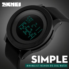 Unisex Sporty Round Electronic Watch Waterproof Casual Military Wristwatch