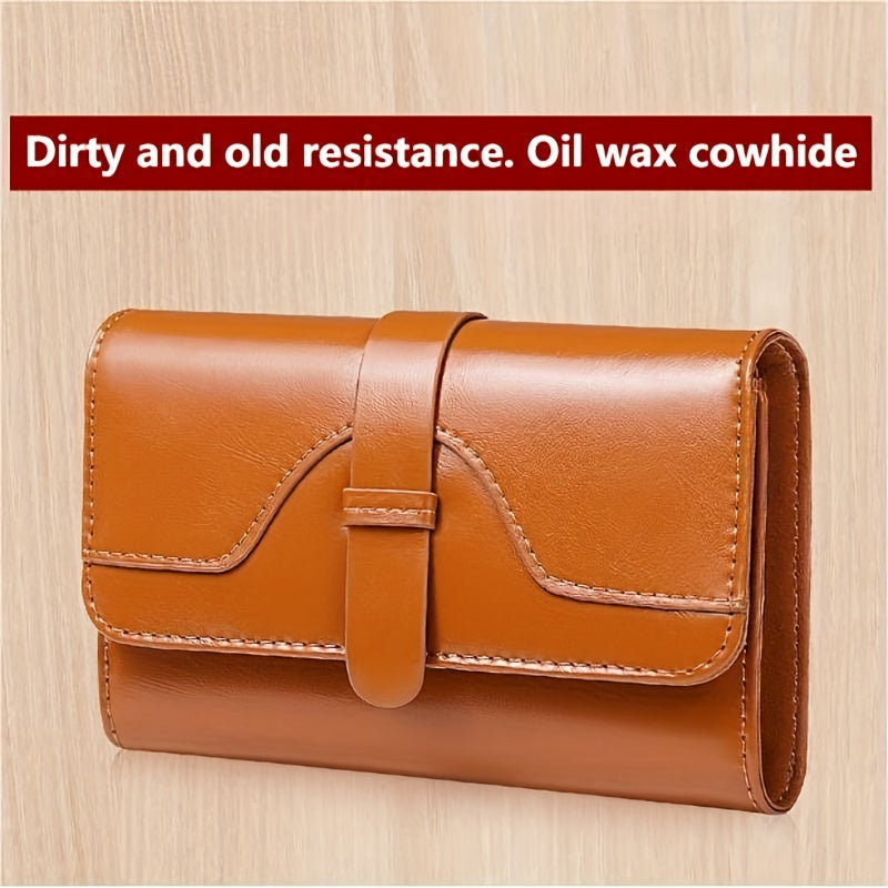 Vintage Trifold Wallet Clutch Portable Coin Purse Clutch