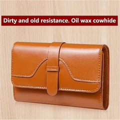 Vintage Trifold Wallet Clutch Portable Coin Purse Clutch