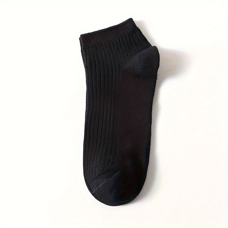 Men's Solid Liner Anklets Socks Breathable Soft Sweat Absorbent