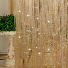 Glittering Silk Curtains Wedding Tassel Ceiling Hanging Door Decoration