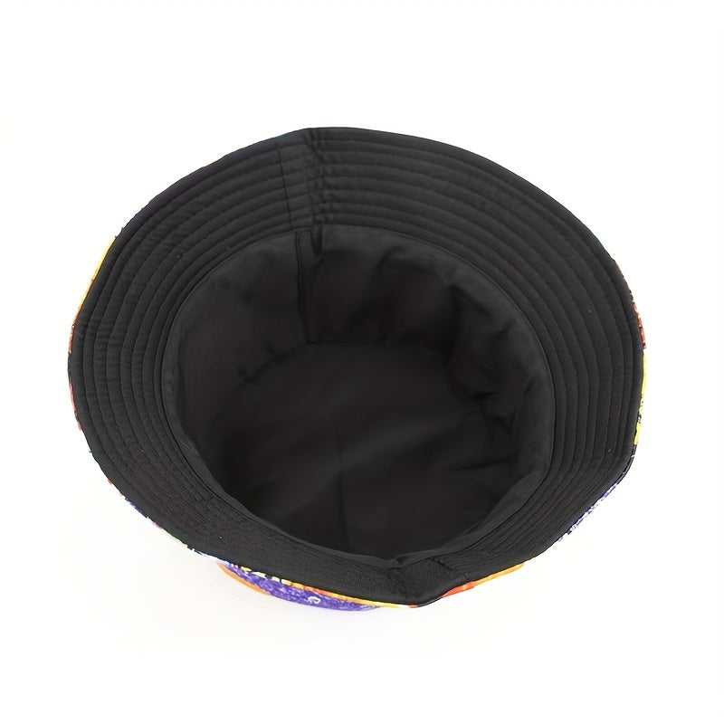 1pc Personalized Print Bucket Hat Double Sided Sun Hat