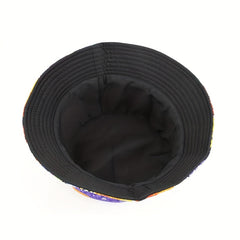 1pc Personalized Print Bucket Hat Double Sided Sun Hat