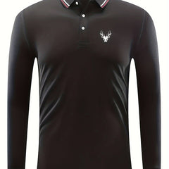 Deer Horn Pattern Men's Custom Fit Long Sleeve Shirt