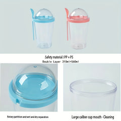 Leakproof BPA Portable Breakfast Bottle With Spoon