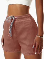 Drawstring Casual Shorts Running Fitness Workout Shorts Women's Activewear