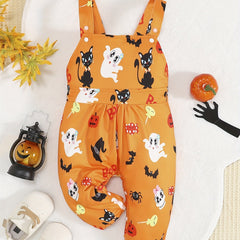 Halloween Party Bib Overalls for Toddler Baby Boys Girls