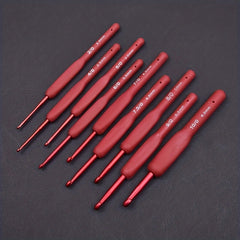 High Coloured Handle Crochet Hook For Arthritic Hands With Stitch Markers