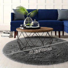 Soft Shaggy Area Rug Fluffy Circle Rugs For Baby Nursery