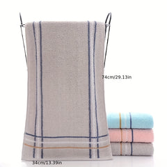 Colorful Striped Cotton Hand Towel Soft Skin-friendly Face Towel Absorbent Towel