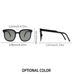 Foldable Square Sunglasses Rivet Decor Anti Glare UV400