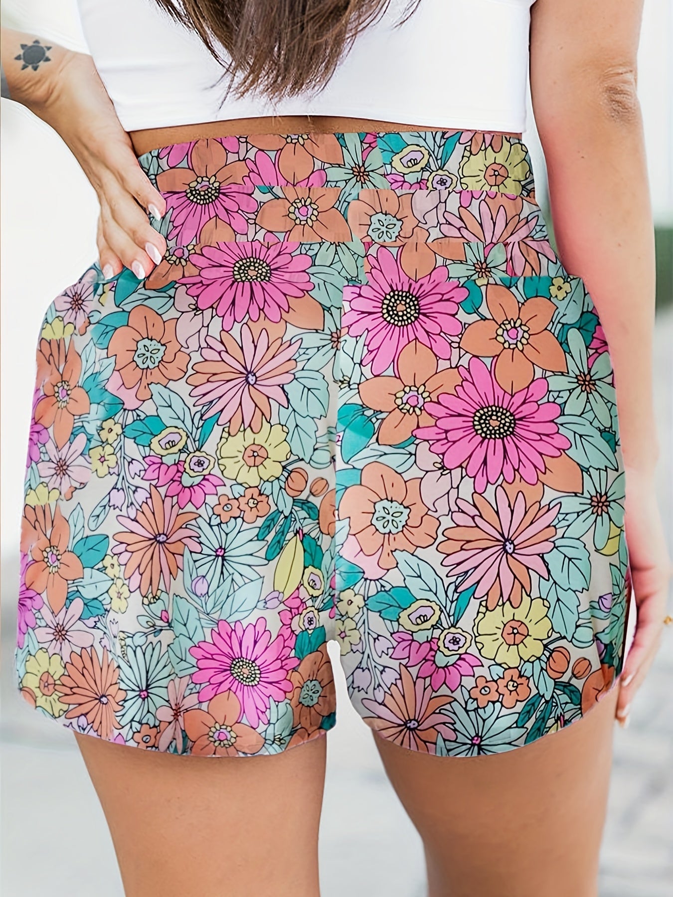 Leopard Print High Waist Shorts for Women