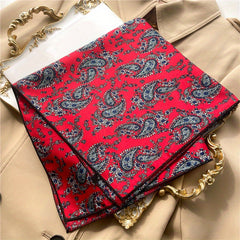 Paisley Print Bandana Square Scarf Neckerchief Head Wrap Hair Accessories