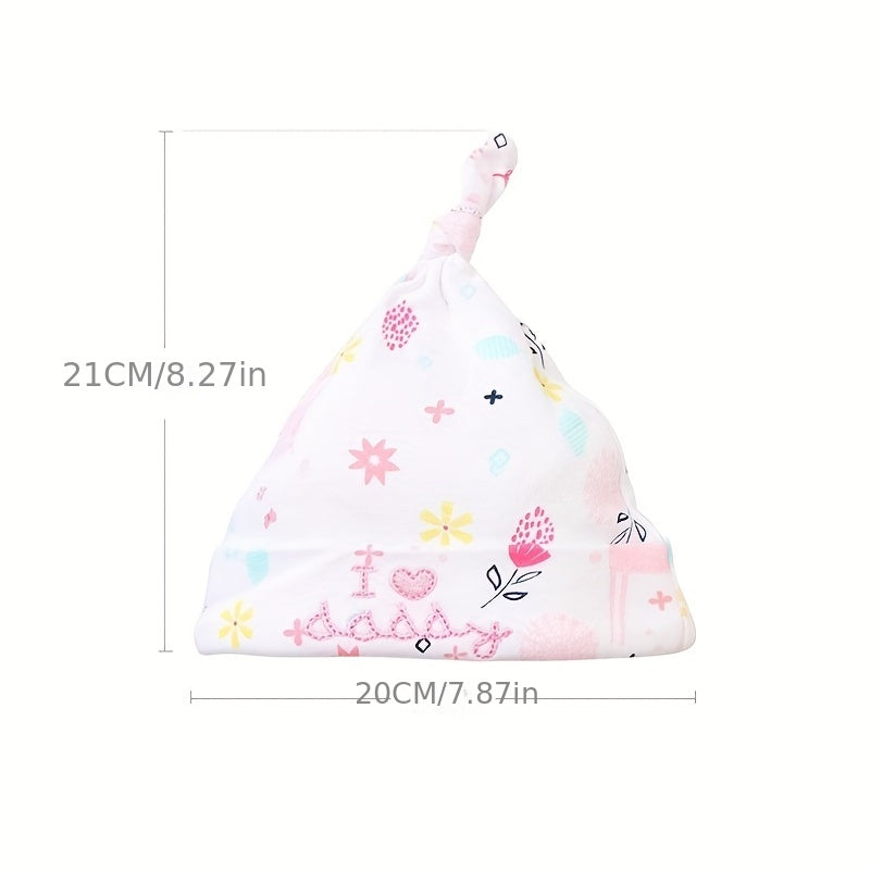 3pcs Baby Cotton Carpet Caps Lightweight Breathable Hat For Newborn