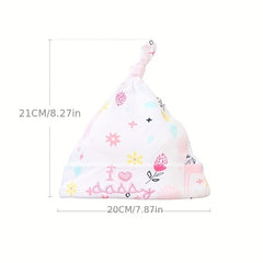 3pcs Baby Cotton Carpet Caps Lightweight Breathable Hat For Newborn