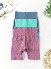3 Pcs Seamless Yoga Shorts High Stretch Fitness Workout Tight Shorts Women