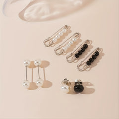 8pcs Faux Pearl Brooch Pins for Women Clothing Dresses