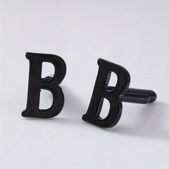Alloy Cufflinks For Men With Shirts - A-Z English Letters