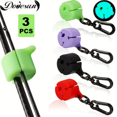3pcs Luminous Fly Fishing Rod Clips 4 Colors Perfect Fishing Rod Accessories