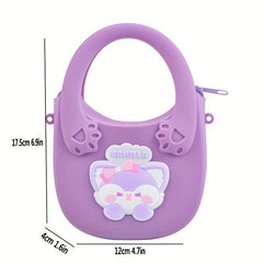Kids Mini Cartoon Silicone Shoulder Bag Coin Purse