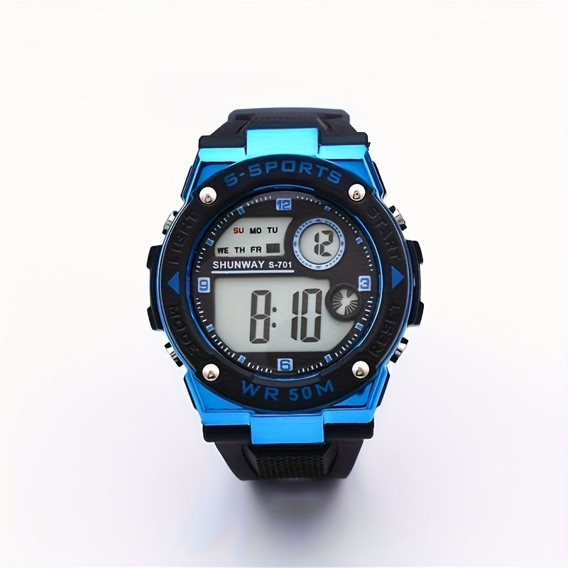 Unisex Luminous Sports Digital Watch Waterproof Alarm Clock