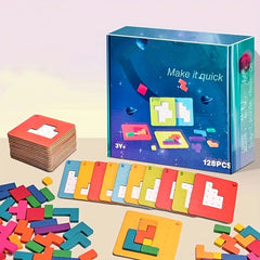 Interactive Geometric Jigsaw Puzzle Toy Game Educational Tabletop Christmas Gift