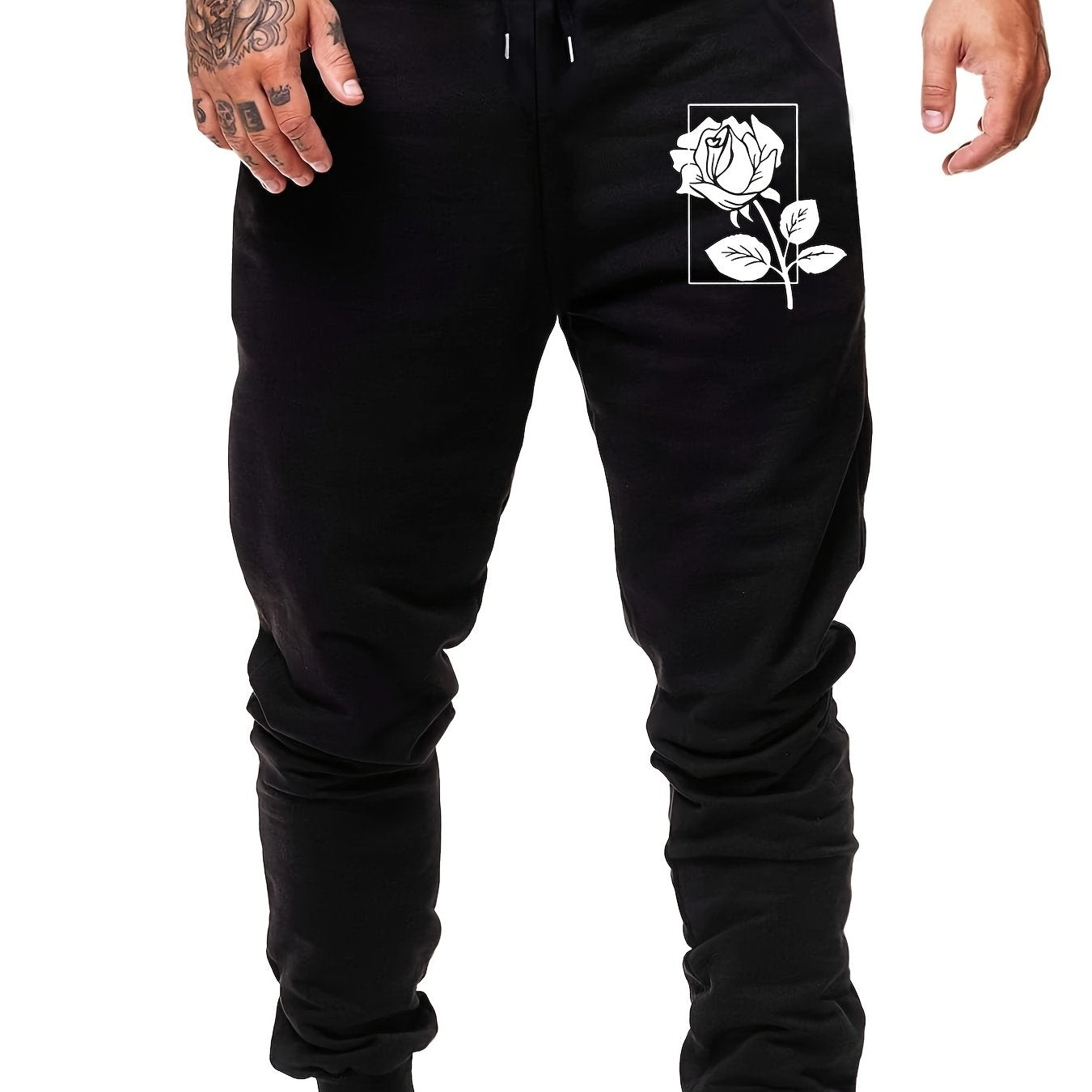 Men's Floral Print Casual Joggers Pants