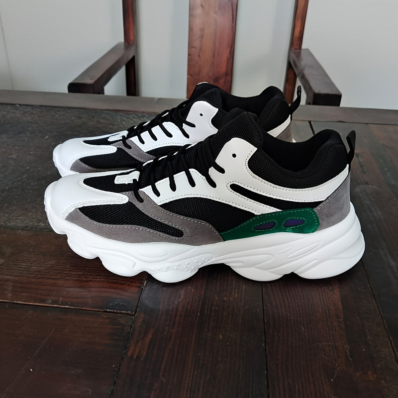 Chunky Sneakers Mesh Breathable Lace Up Running Shoes