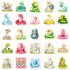 50 Snake Stickers for Water Bottles Laptops Phones