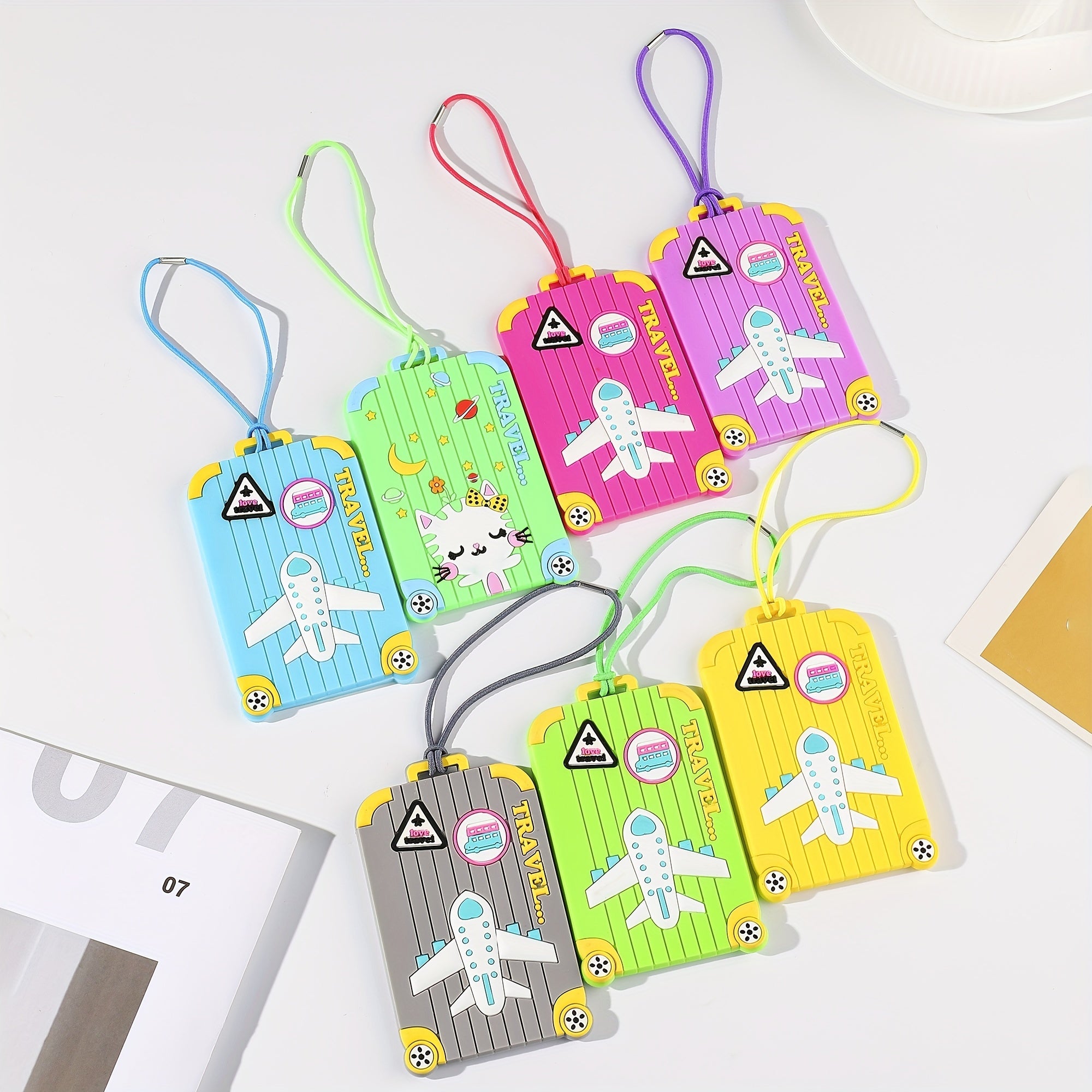 Stylish Print Silicone Tag Portable Reusable Luggage Tag Travel