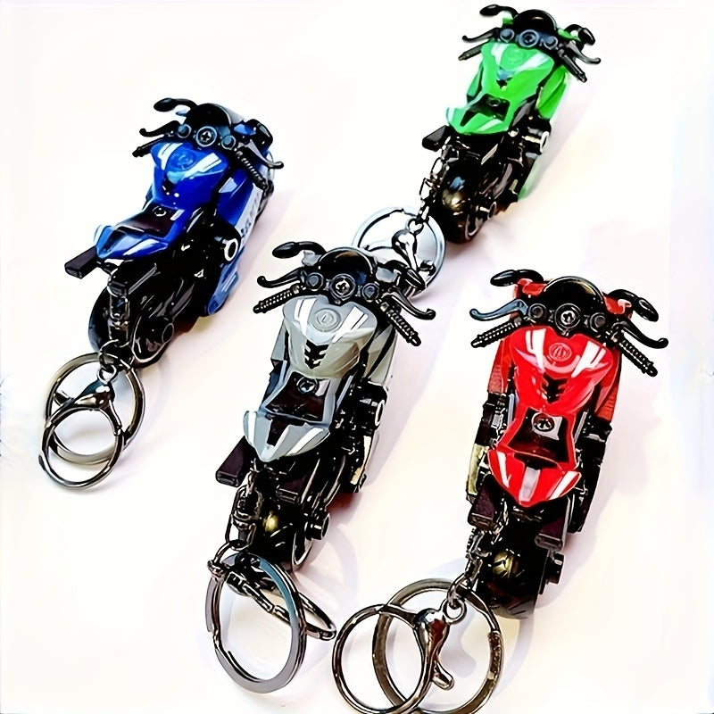Mini Motorcycle Keychain Plastic Key Chain Pendant Gift For Men Dad