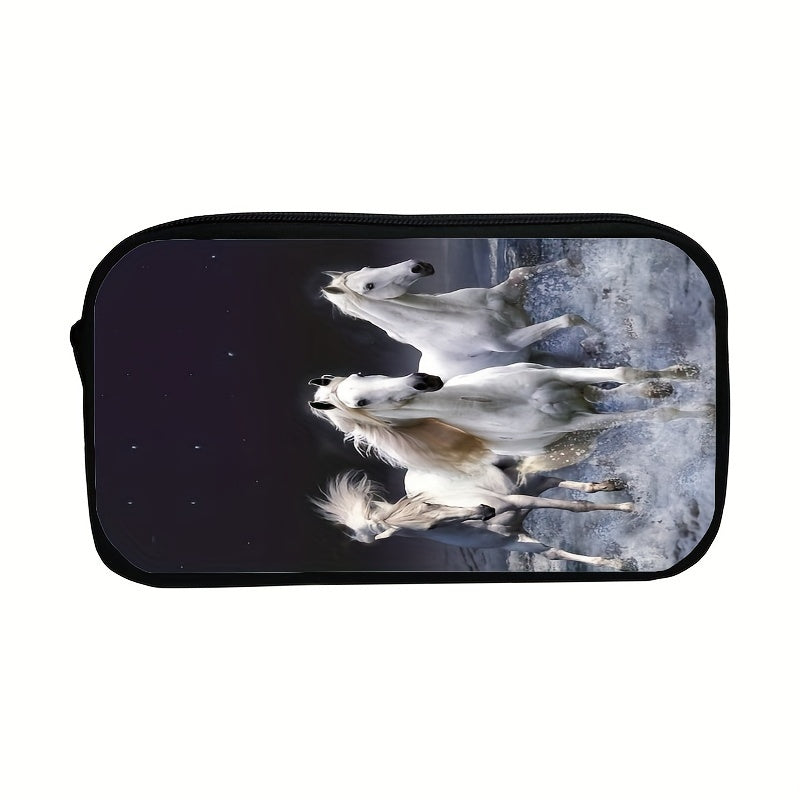 3D Horse Pencil Bag Student Stationery Men Women Office Storage