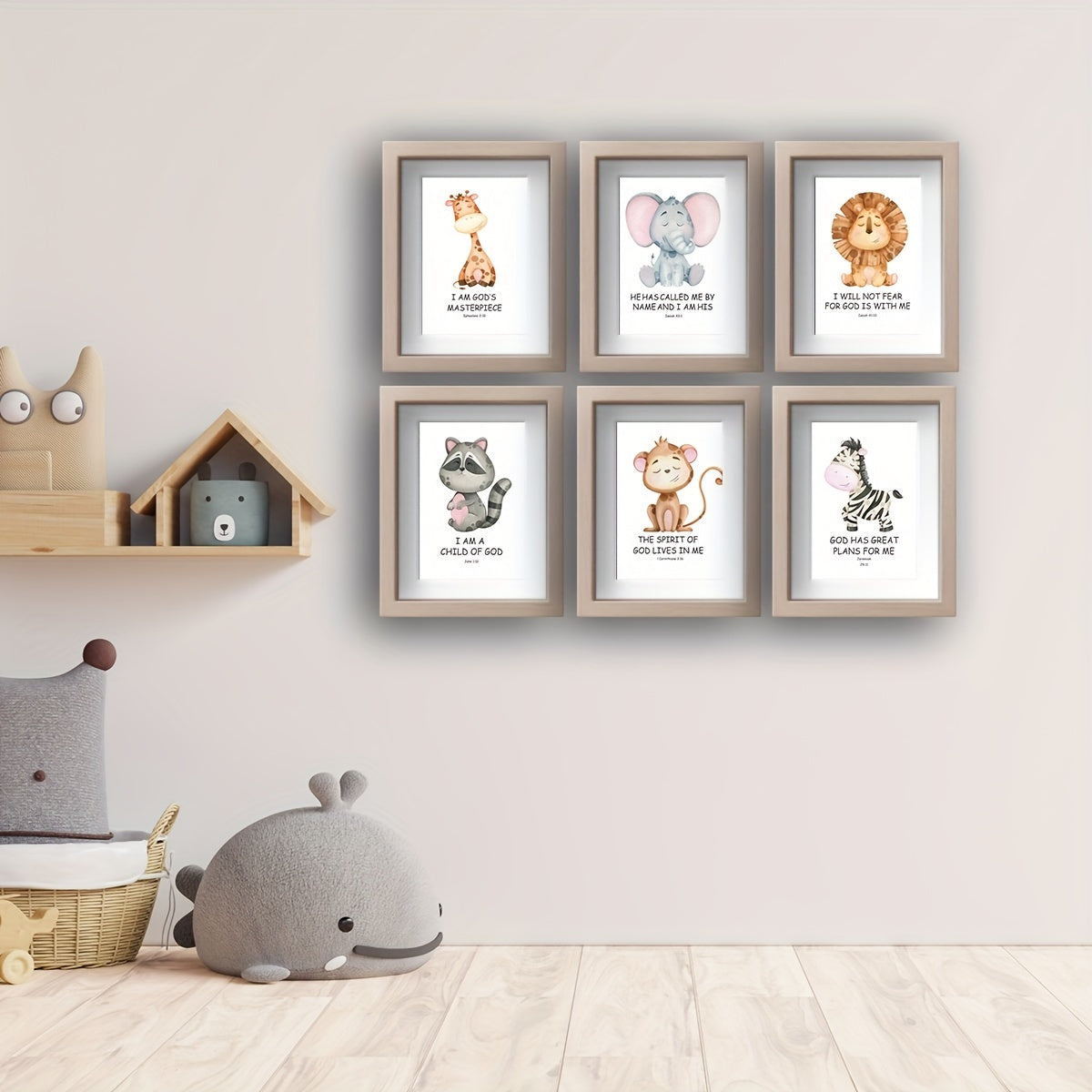 Watercolor Style Small Animals Poem Poster - Modern Art Decor