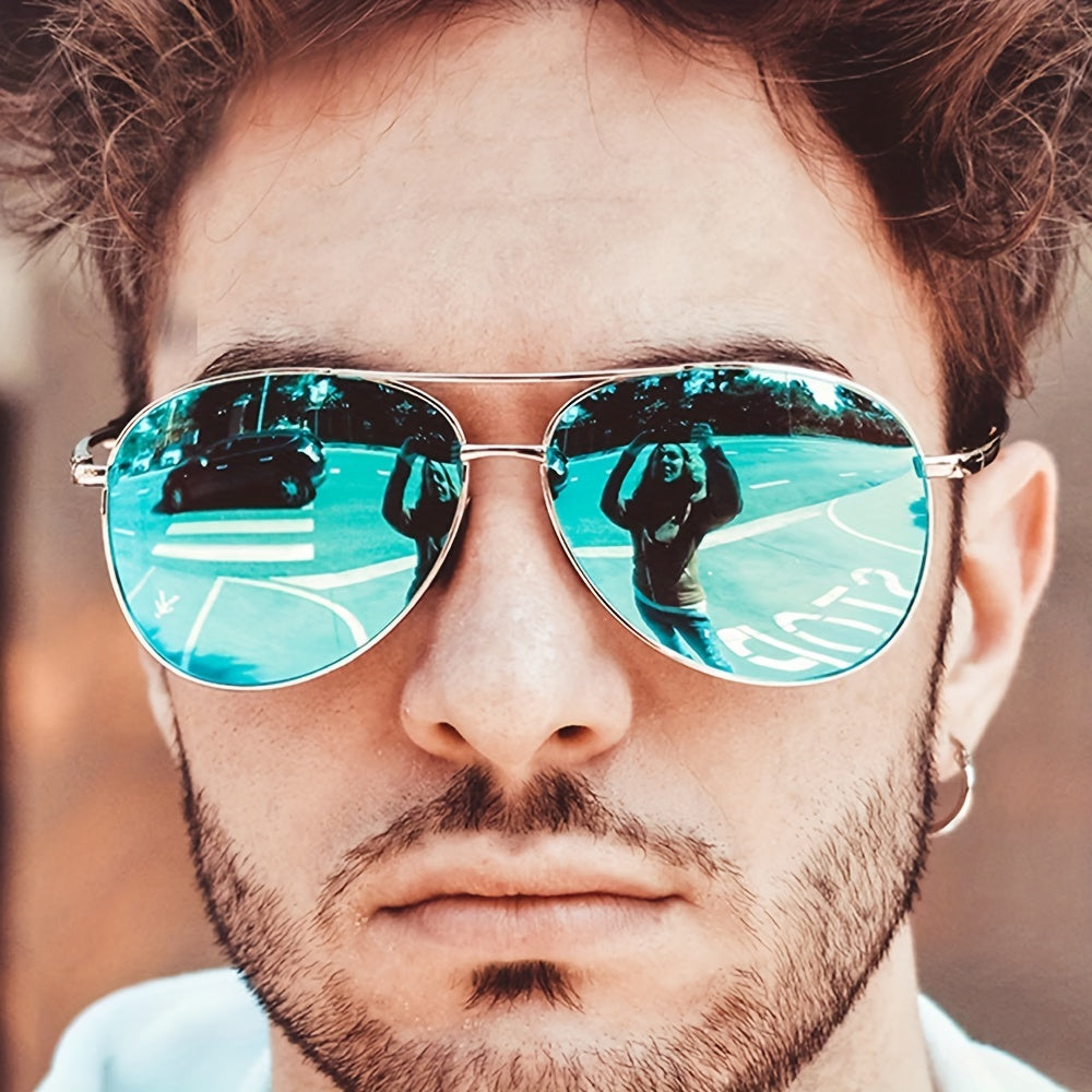 Men's Aviator Sunglasses Windproof Eye Protection Glasses UV Protection
