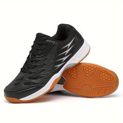 Men's Rubble Sole Badminton Shoes Non Slip Lace Up Sneakers
