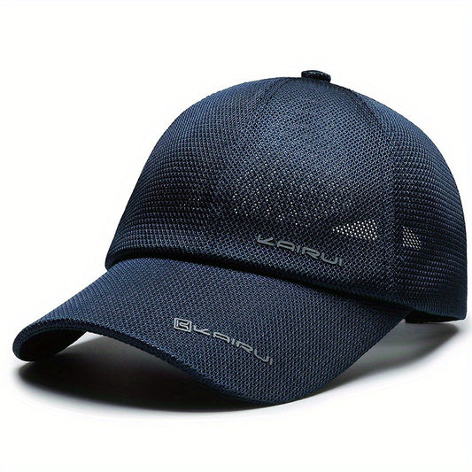 Men's Summer Sunscreen Baseball Cap Outdoor Fishing Breathable Mesh Peaked Cap