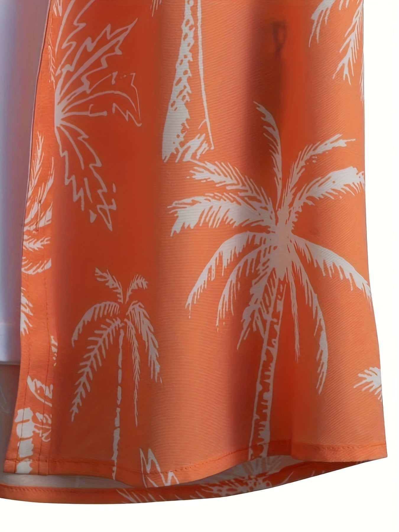Hawaiian Coconut Pattern Men's Short Sleeve Shirt
