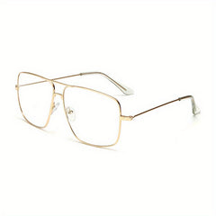 Men's Vintage Glasses Large Frame Alloy PC Lens
