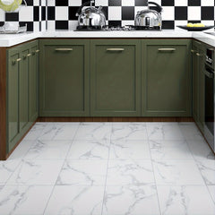 10pcs Peel And Stick Marble Floor Tile Waterproof Bathroom Flooring