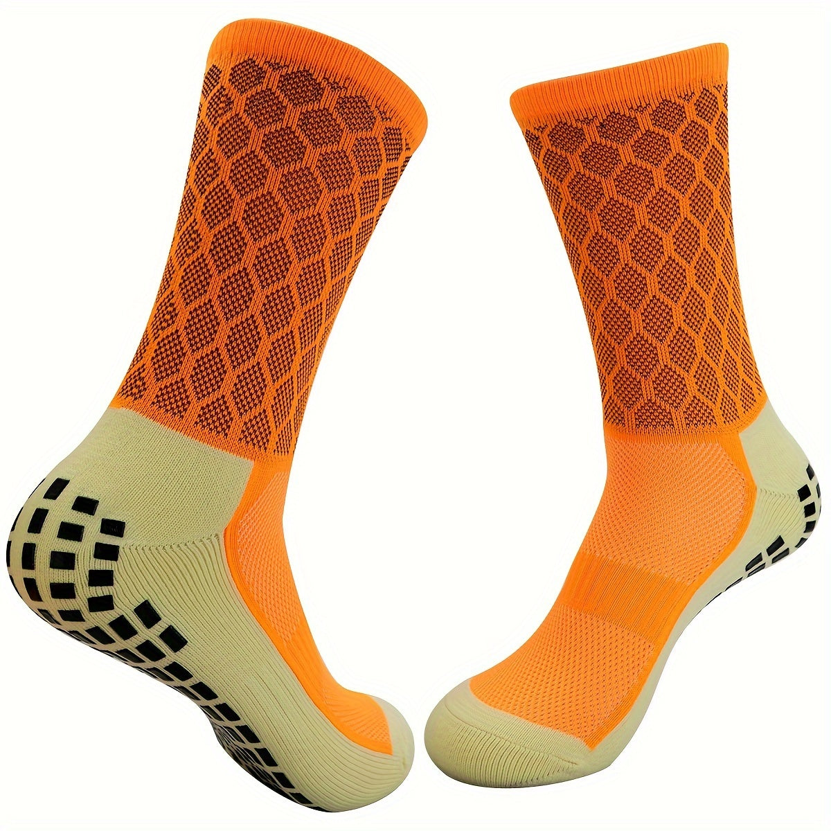 Men's Mid Crew Sport Socks Non Slip Shock Absorption Athletic Socks