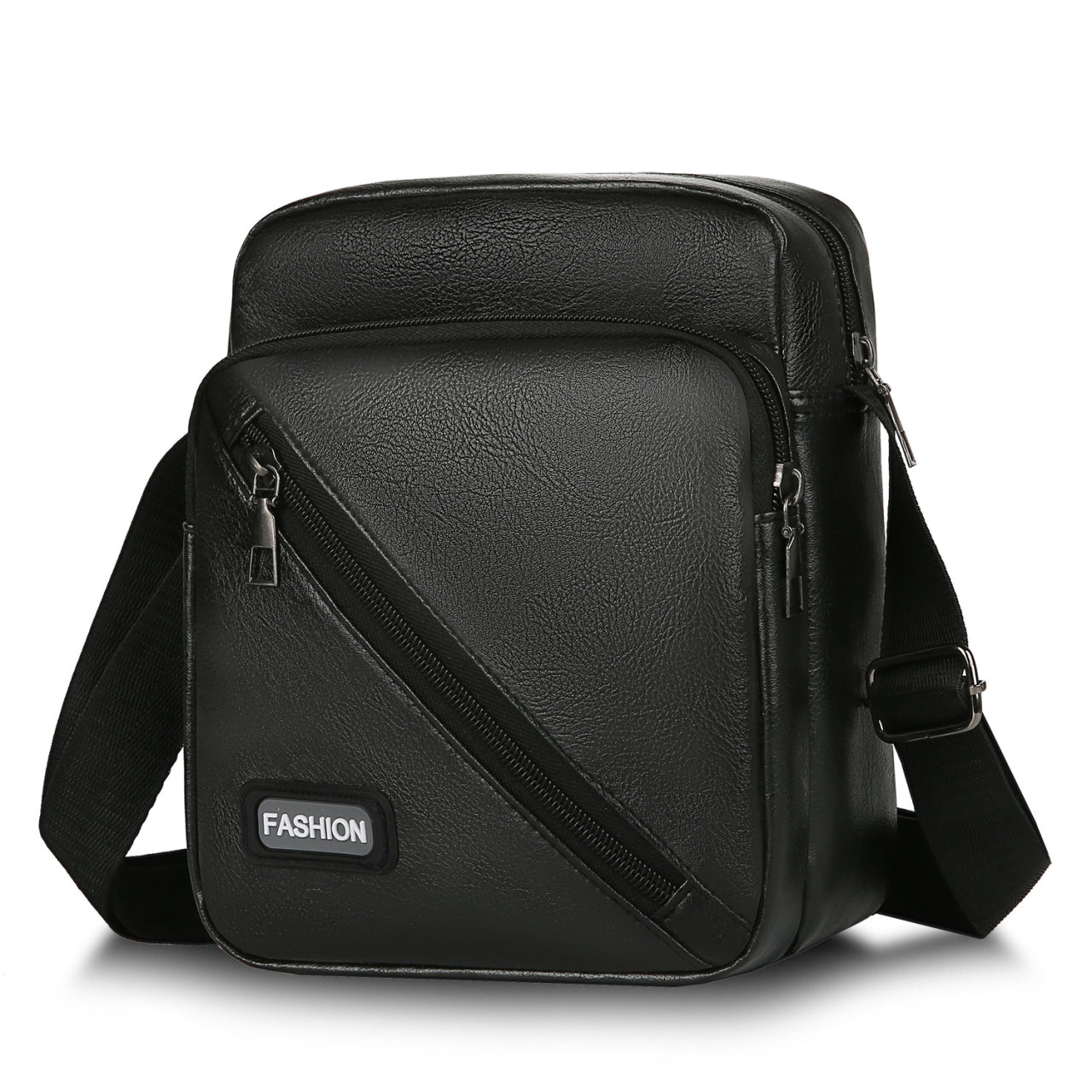Men's PU Leather Bag Shoulder Bag Business Casual Large Capacity Messenger Bag